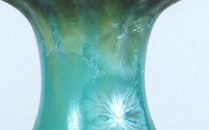 Vase Girolle fond bleu turquoise 